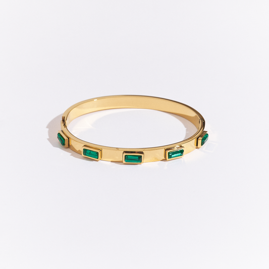 Green zircon bracelet x5