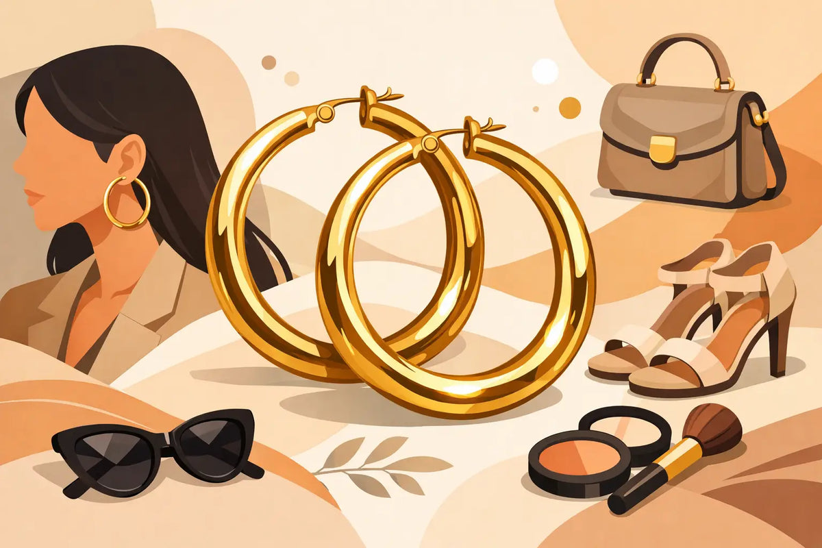 Candongas grandes para outfit con estilo