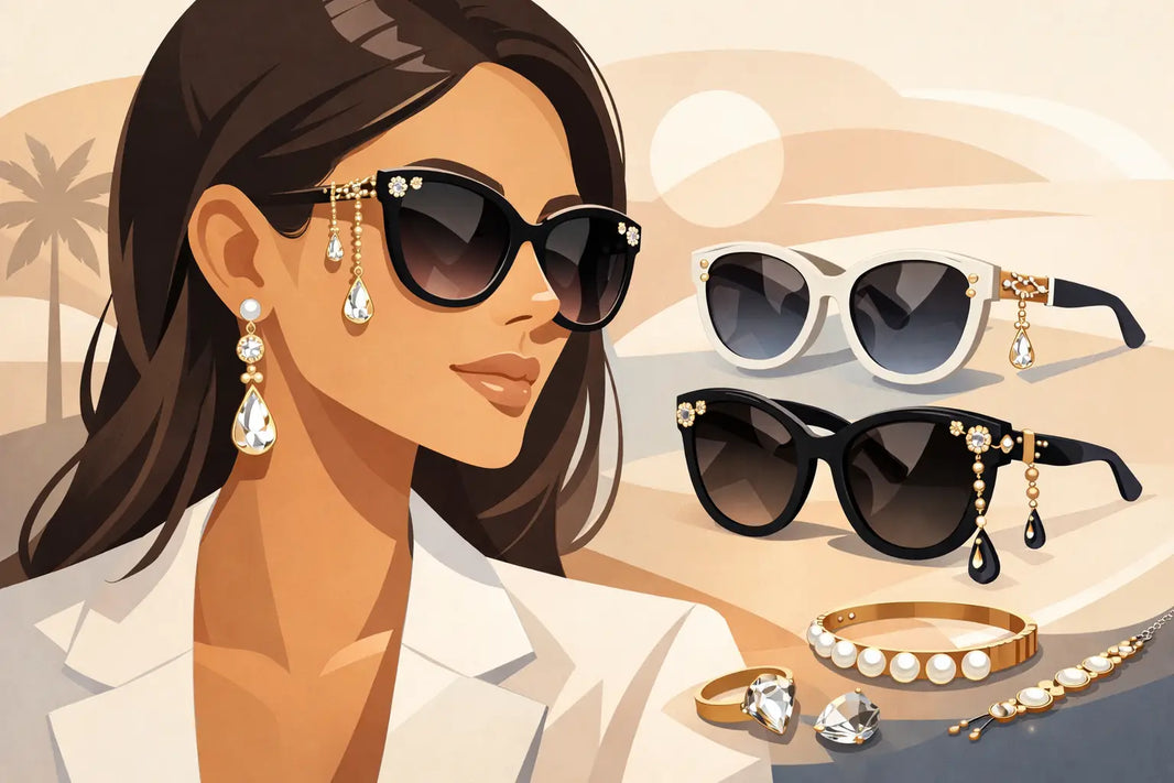 Gafas de sol con joyería para elevar tu look
