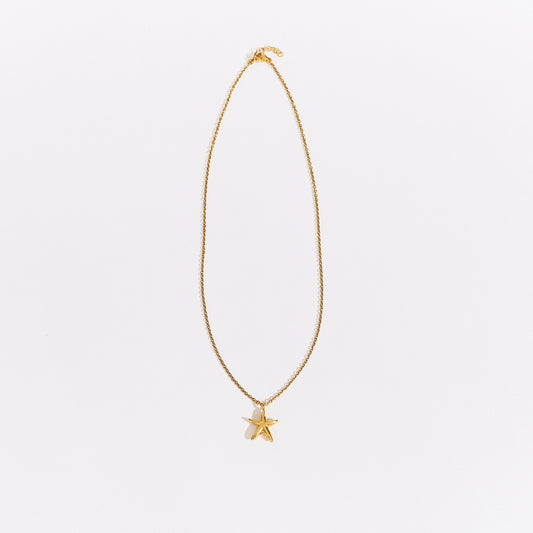 Collar Una estrella de mar mini dorado