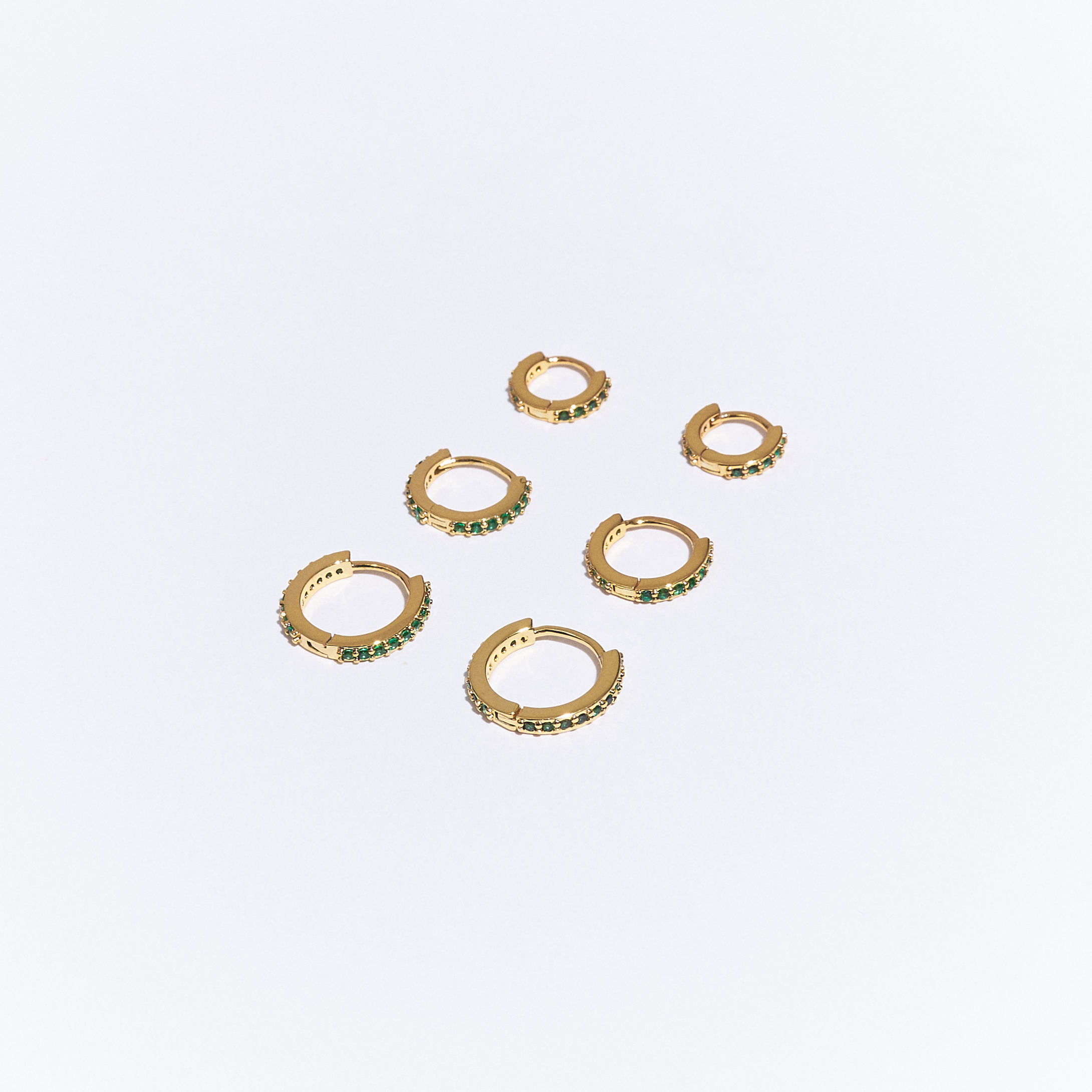 Golden Green Zircon Hoops