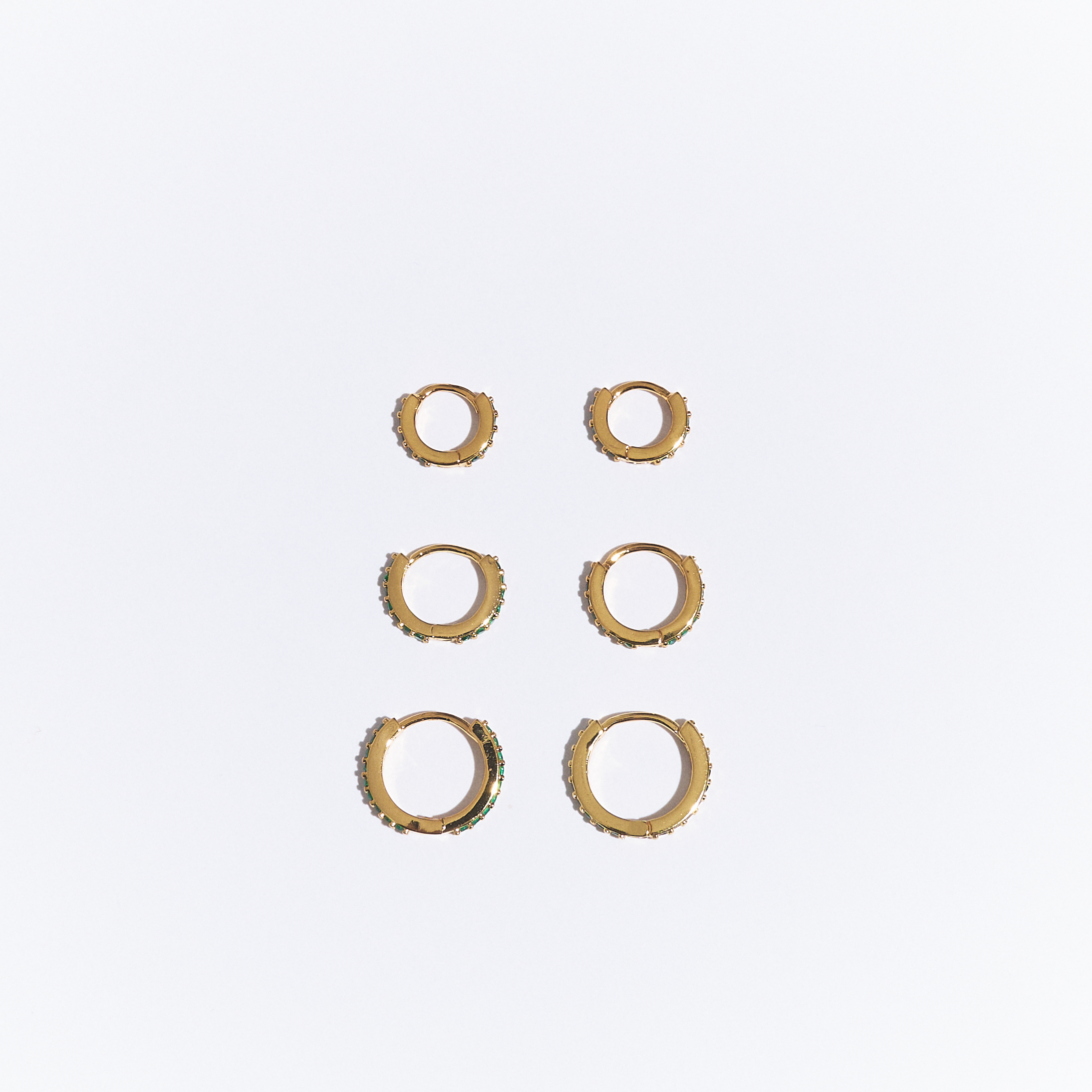 Golden Green Zircon Hoops