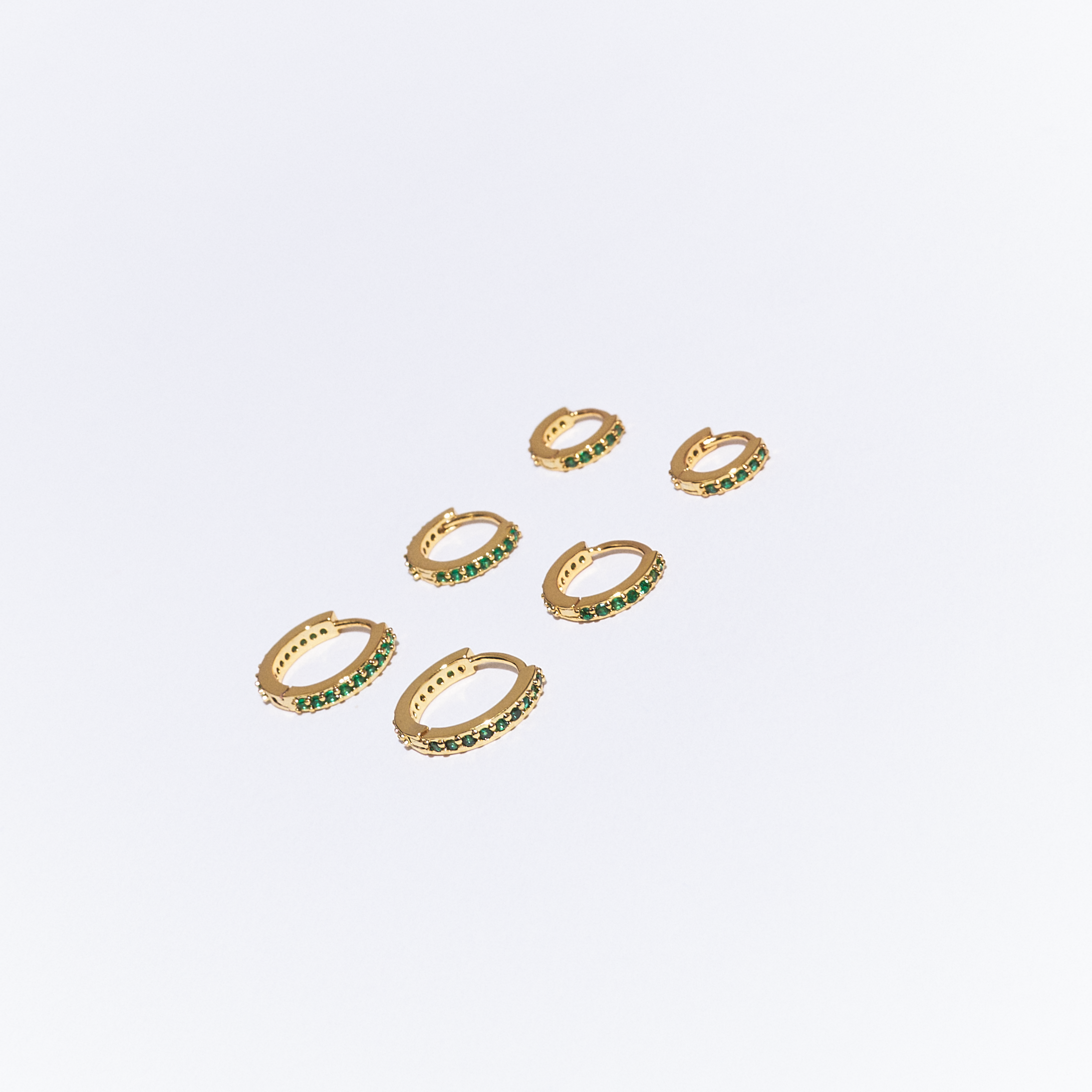 Golden Green Zircon Hoops