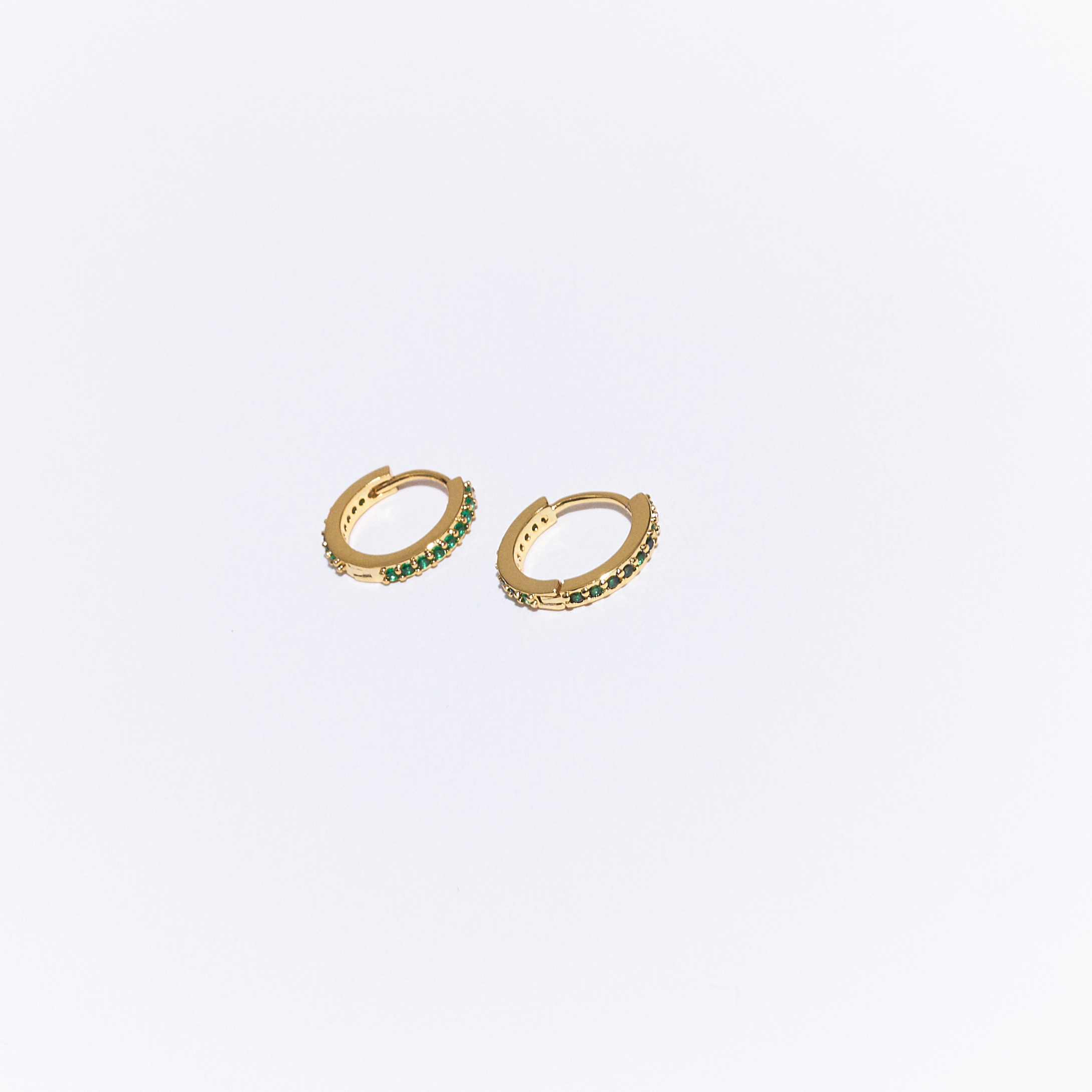 Golden Green Zircon Hoops