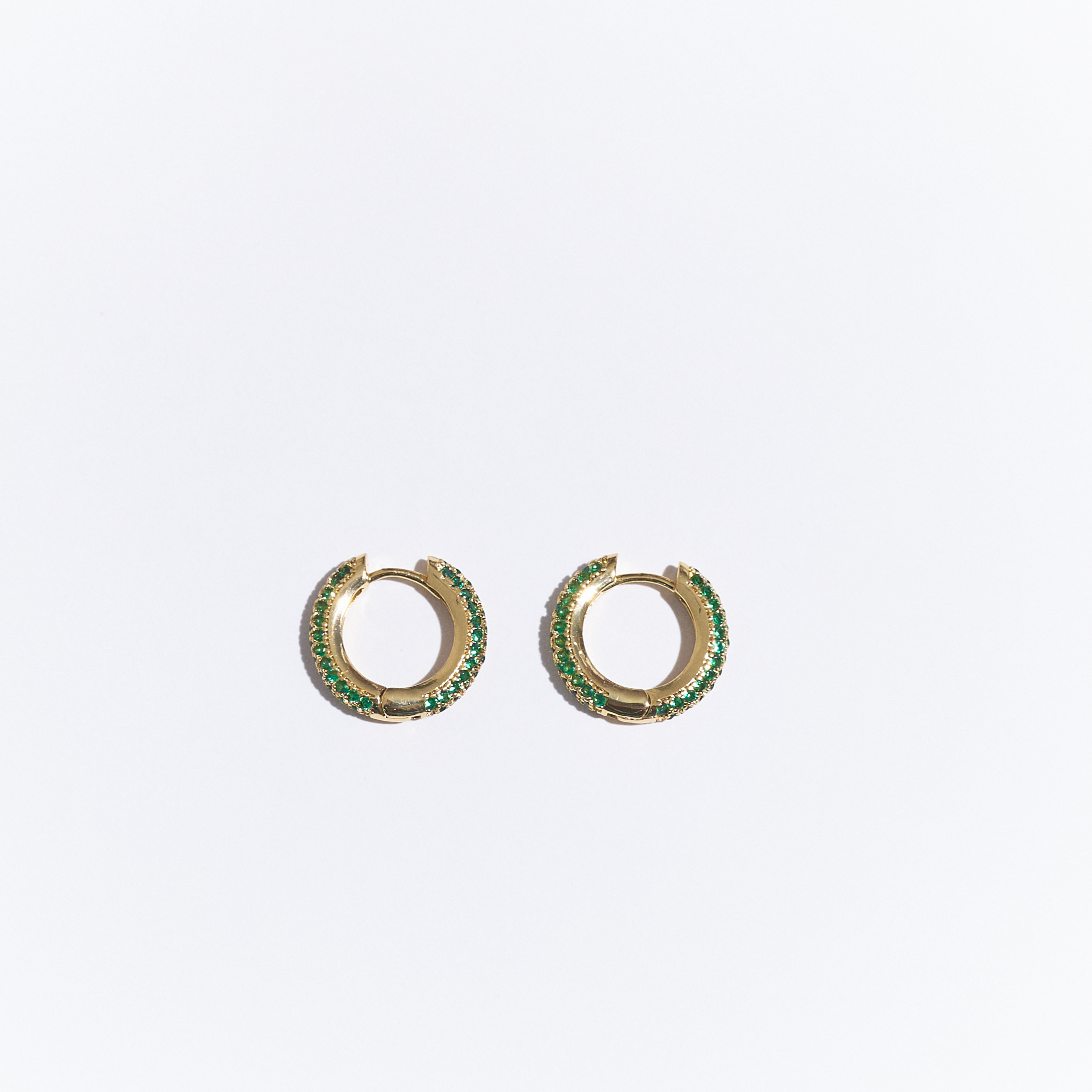 Golden Green Egyptian Hoops