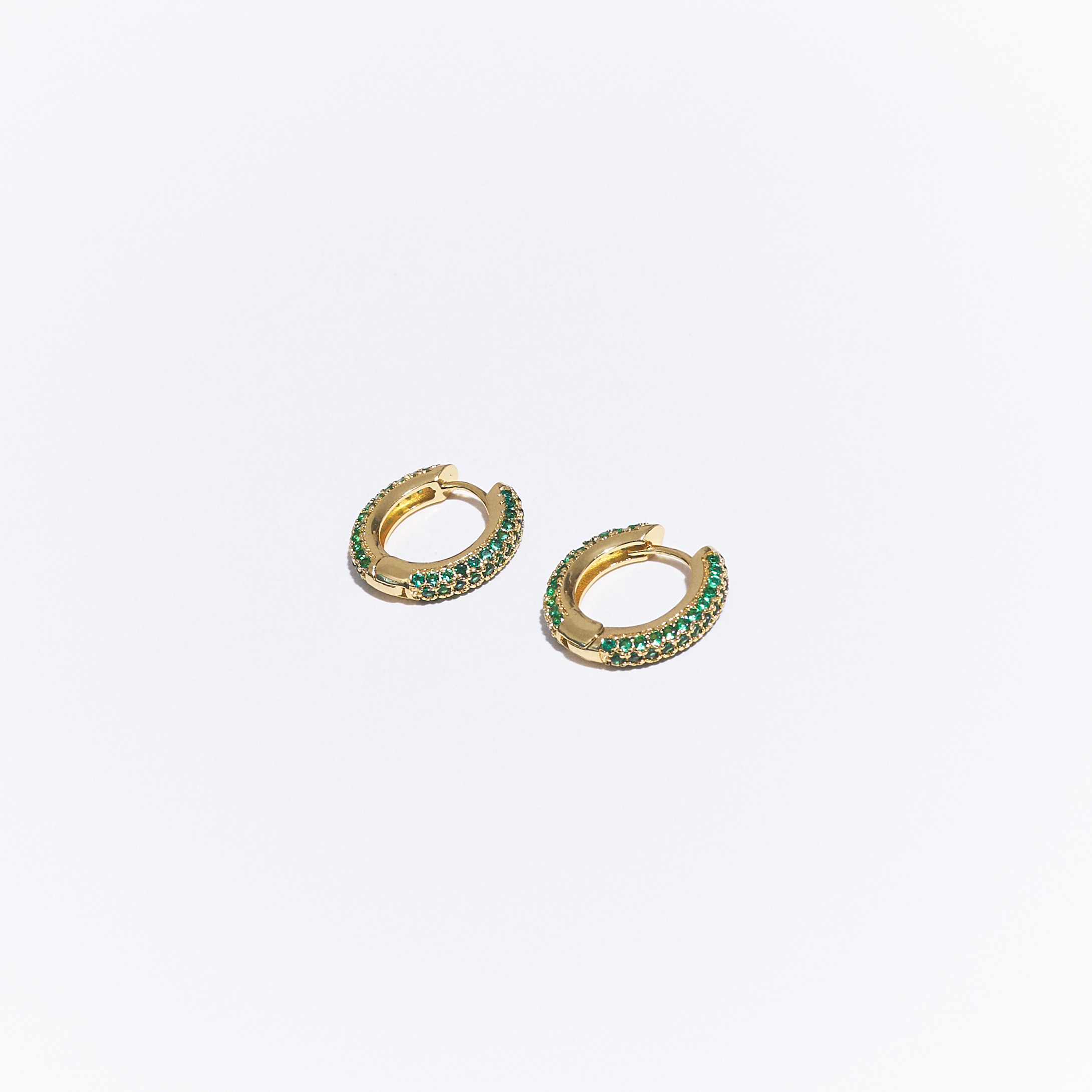 Golden Green Egyptian Hoops