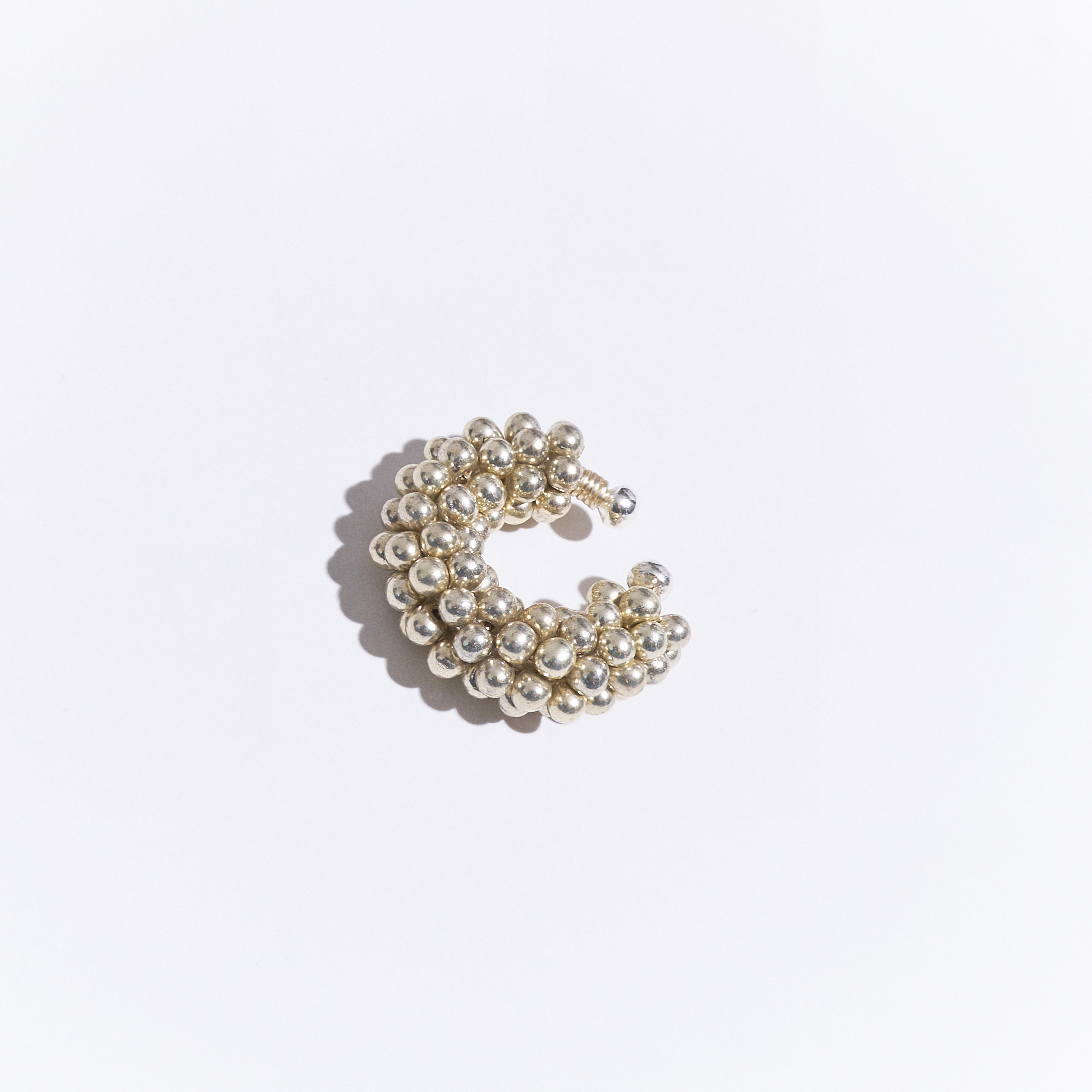 Silver Quinoa Earcuff