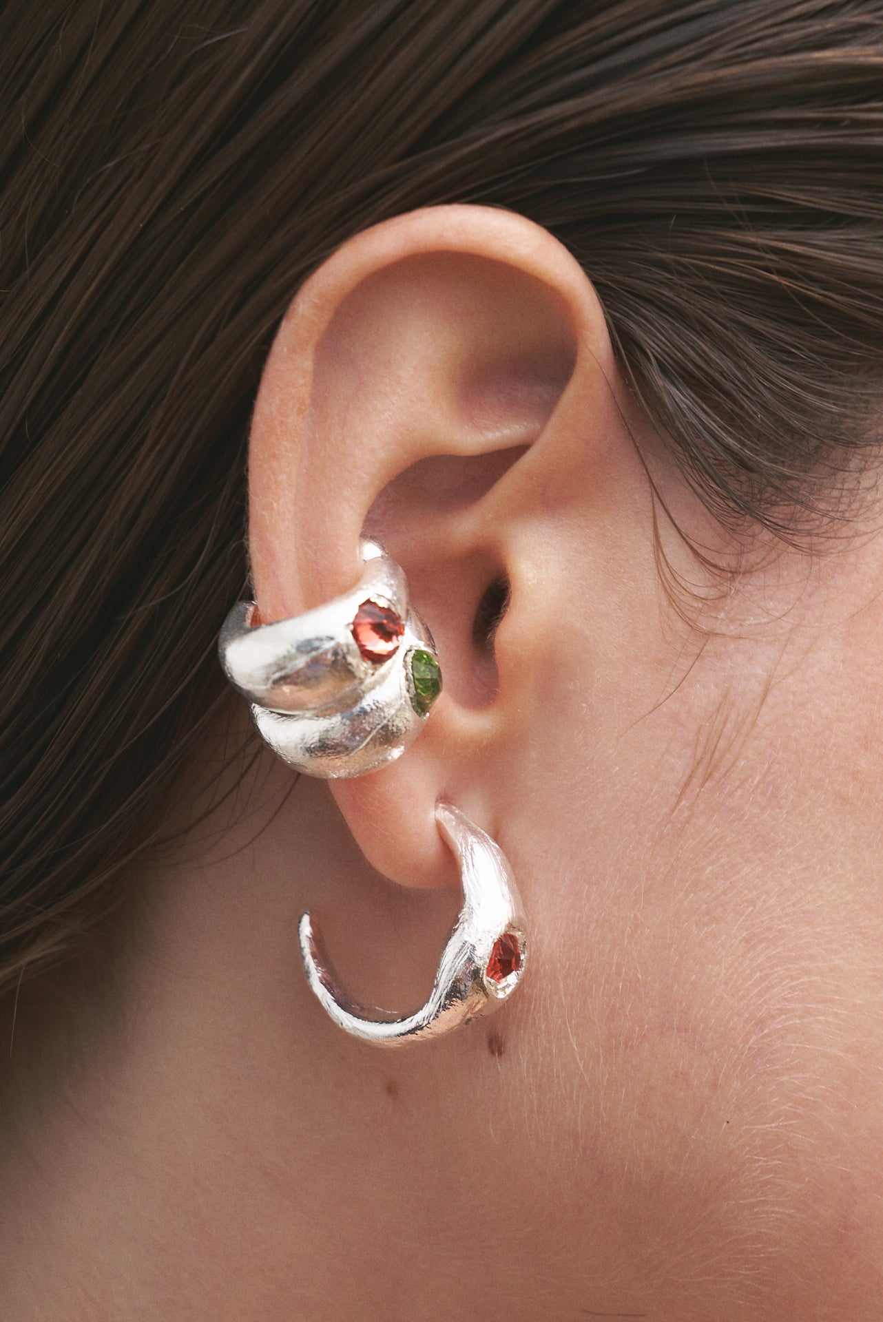 Silver Atlas Earcuff