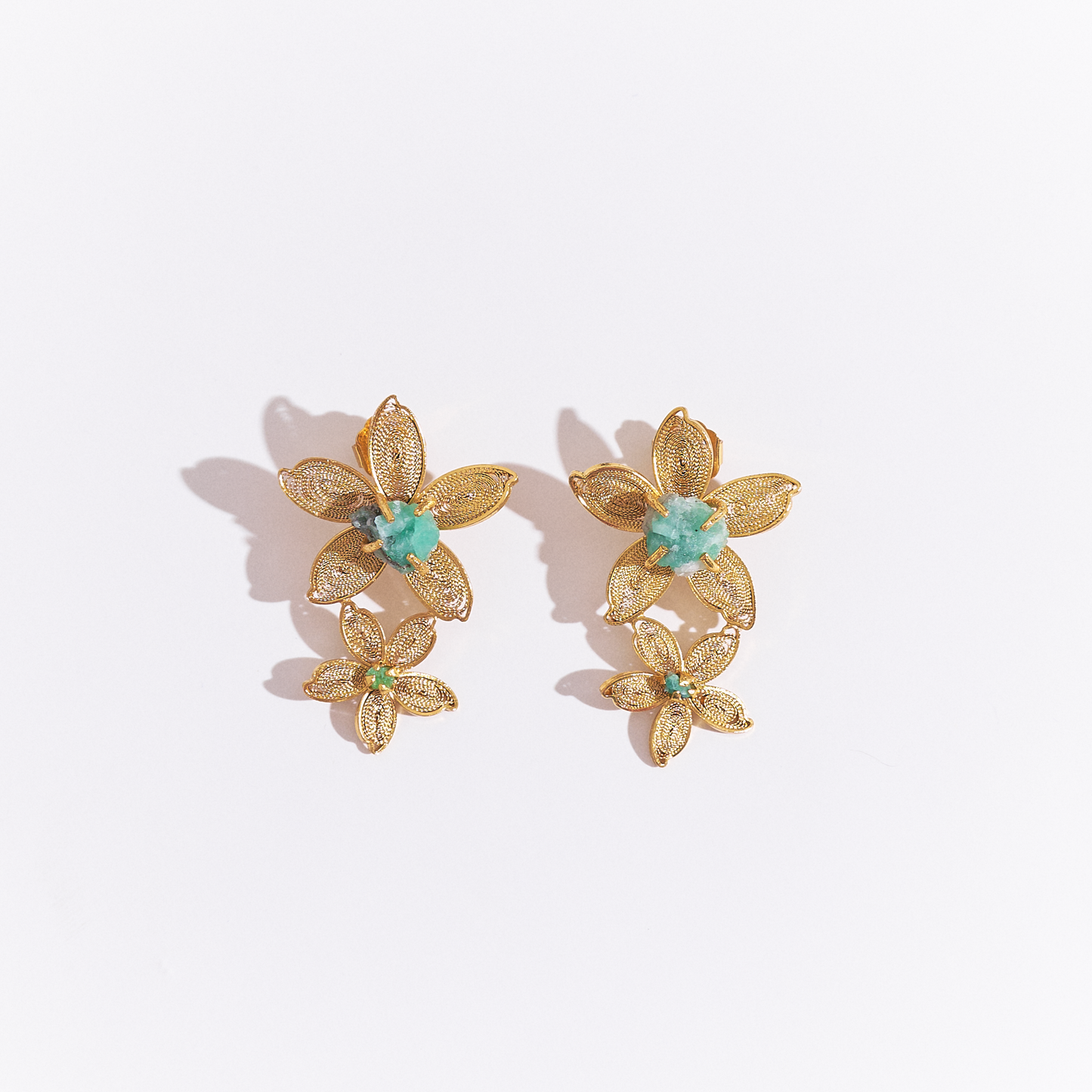 Filigree flower earrings
