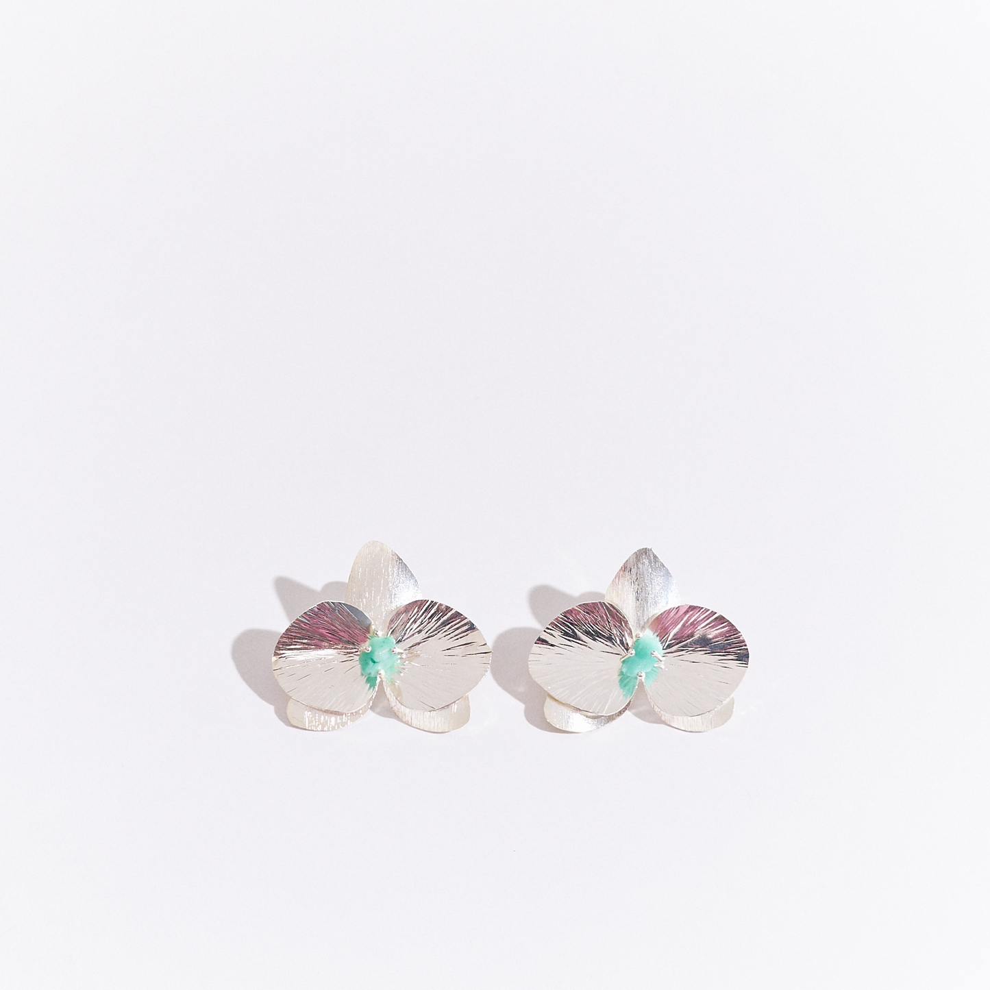 Silver Cattleya Earrings