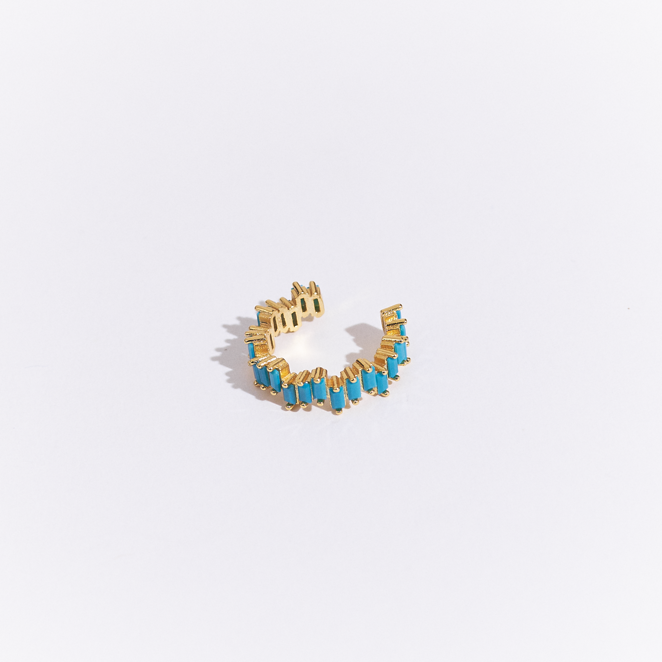 Turquoise Zirconia Earcuff